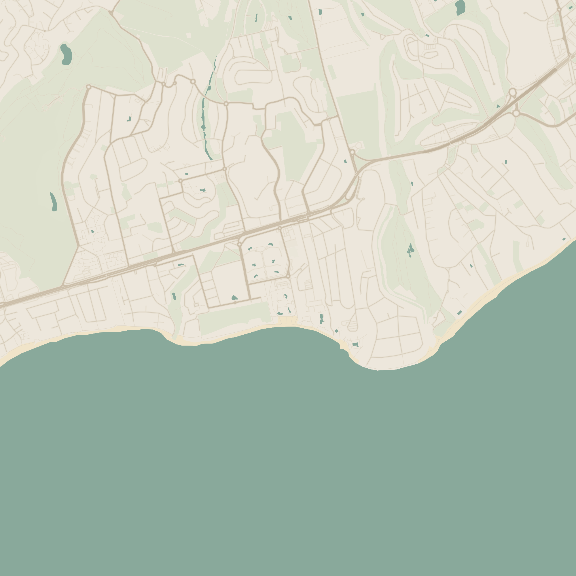 Close-up neighbourhood map of Villa Layla in Atalaya Isdabe, Estepona — the villa marked with a gold pin roughly 250 metres inland from Playa Isdabe, with Playa Atalaya to the south-east, the Diana Park shopping centre just north, Atalaya Golf inland and Guadalmina towards San Pedro.